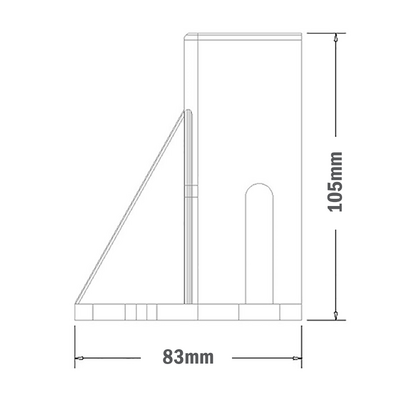 33-45453S-1SS MODULAR SOLUTIONS FLOOR ANCHORING FOOT, THREE SIDED FOR 45MM X 45MM WITH STAINLESS STEEL HARDWARE